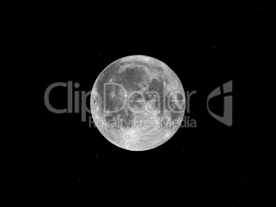 Full moon seen with telescope