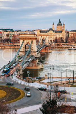 Overview of Budapest at sunrise