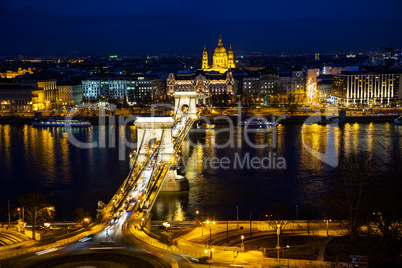 Overview of Budapest at night