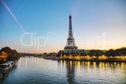 Cityscape of Paris with the Eiffel tower