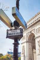 Place Charles De Gaulle sign