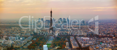 Aerial overview of Paris