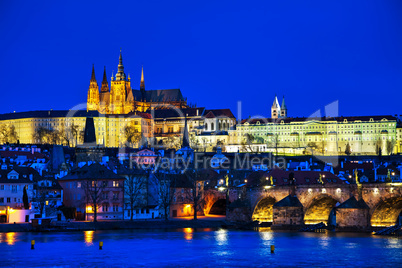 Old Prague cityscape overview