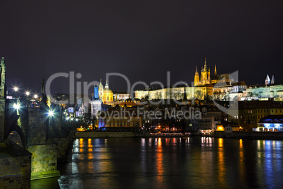 Old Prague cityscape overview