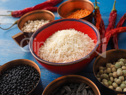 Colorful cooking ingredients