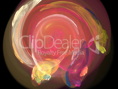 image of one Digital Fractal on Black Color image of one Digital Fractal on Black Color