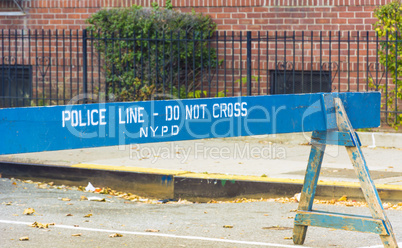 Police line in New York