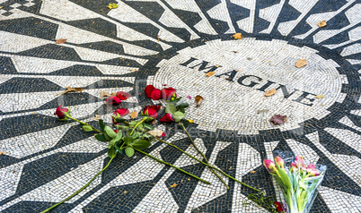 Strawberries fields memorial in Central Park