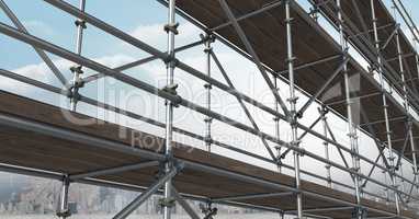 Composite image of scaffolding