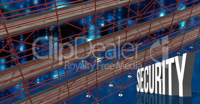 Security Text with 3D Scaffolding