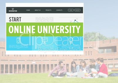 Online University App Interface