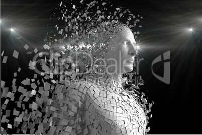 Composite image of digital body in 3d