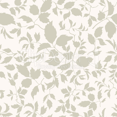 Floral seamless pattern Branch with leaves ornamental background
