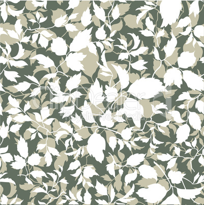 Abstract leaf lush floral seamless pattern. Leaves background