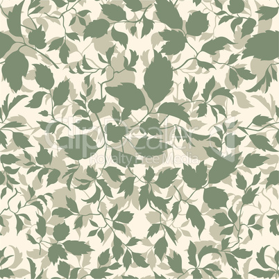 Floral seamless pattern Branch with leaves ornamental background