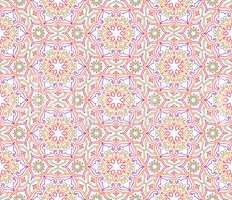 Flourish mosaic tiled pattern. Floral oriental ethnic background