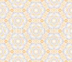 Flourish mosaic tiled pattern. Floral oriental ethnic background