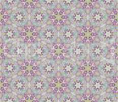 Flourish mosaic tiled pattern. Floral oriental ethnic background