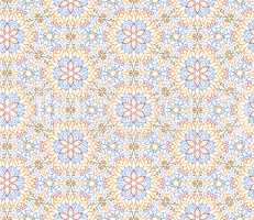 Flourish mosaic tiled pattern. Floral oriental ethnic background