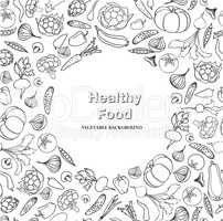 Vegetable background. Healthy food frame decor. Food ingredient