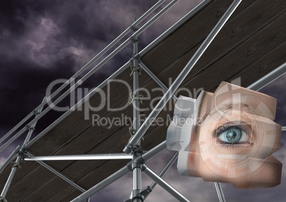 Eye structure with 3D Scaffolding