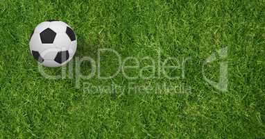 Composite image of soccer ball