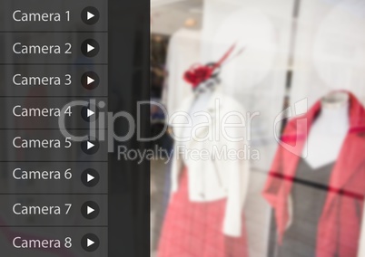 Security camera App Interface clothes shop
