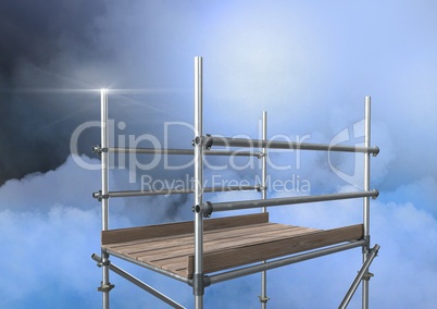Mysterious clouds with 3D Scaffolding