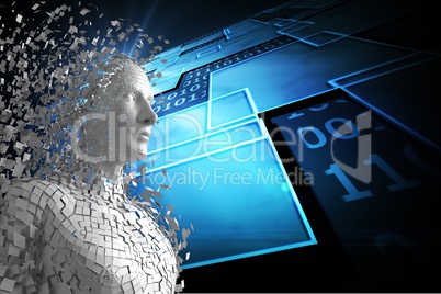 Composite image of digital body in 3d