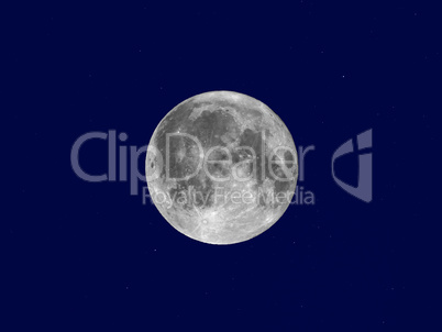 Full moon seen with telescope