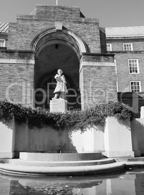 City Hall in Bristol in black and white