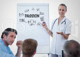 Passion graphic in a meeting