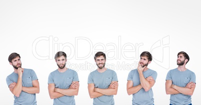 Multiple image of man with various expressions