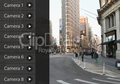 Security Camera App Interface street