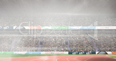 Composite image of athletics stadium