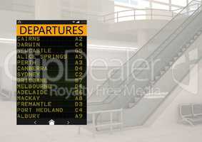 Flight Departures Airport App Interface
