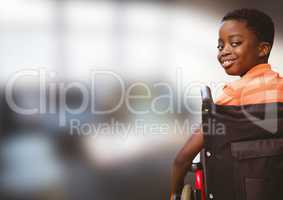 Composite image of handicap kid