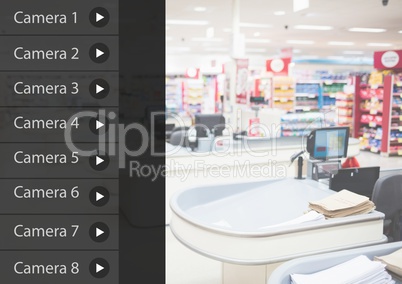 Security Camera supermarket App Interface