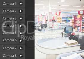 Security Camera supermarket App Interface