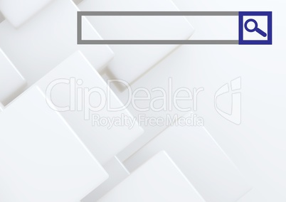 Search Bar with bright geometric shapes background