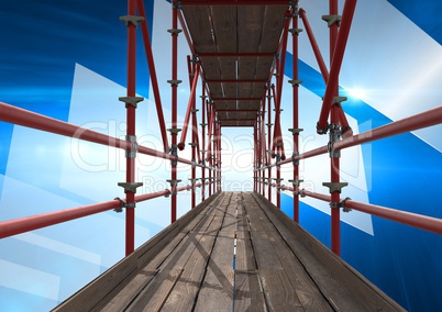 tech interface with 3D Scaffolding