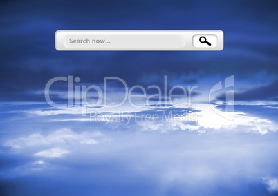 Search Bar with deep blue background