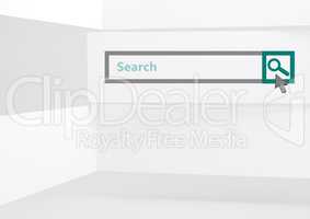 Search Bar with minimal shapes white background