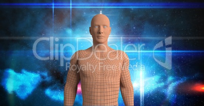 Digital composite image of 3d human figure