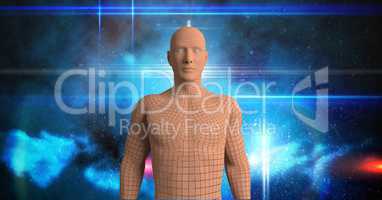 Digital composite image of 3d human figure