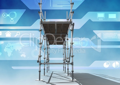 Technology interface with 3D Scaffolding