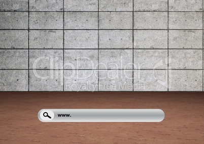 Search Bar with stone wall