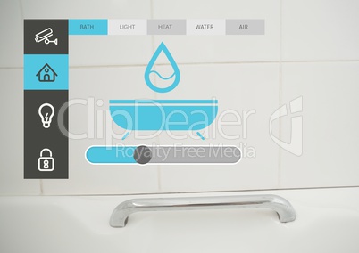 Home automation system water App Interface