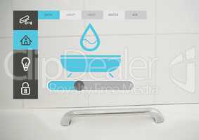 Home automation system water App Interface