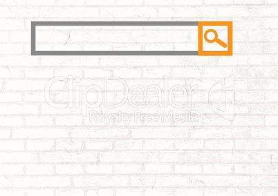 Search Bar with white brick wall background